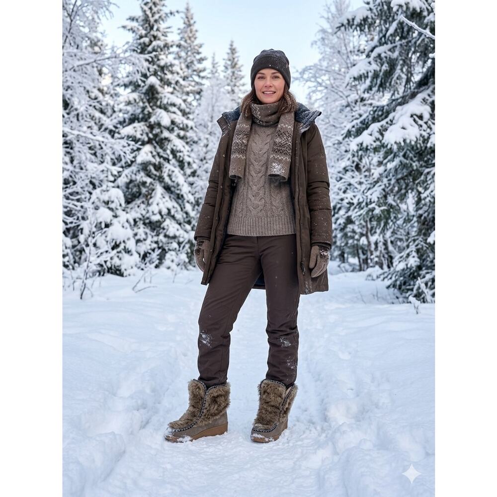 snowland eskimo sherpa lined winter boots Size 8 Needs Laces